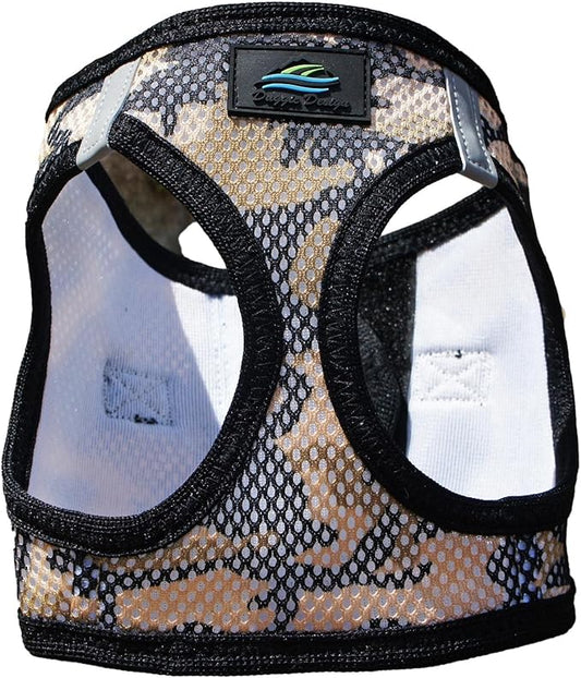 DOGGIE DESIGN American River Dog Harness Camouflage Collection - Brown Camo XS