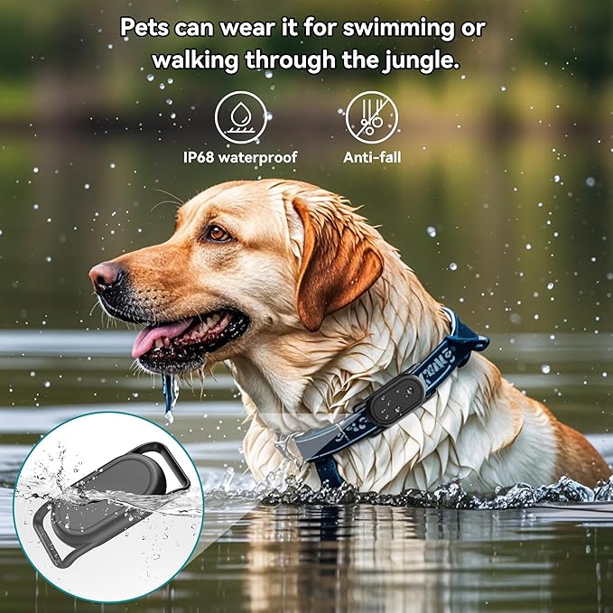 DDJ [2 Pack] Dog Collar Holder for Samsung Smart Tag 2, Dog GPS Tracker Waterproof Silicone Case for Galaxy Smarttag2, Anti-Lost and Scratch Resistant, for Cat, Pet, Fits Different Width Collars