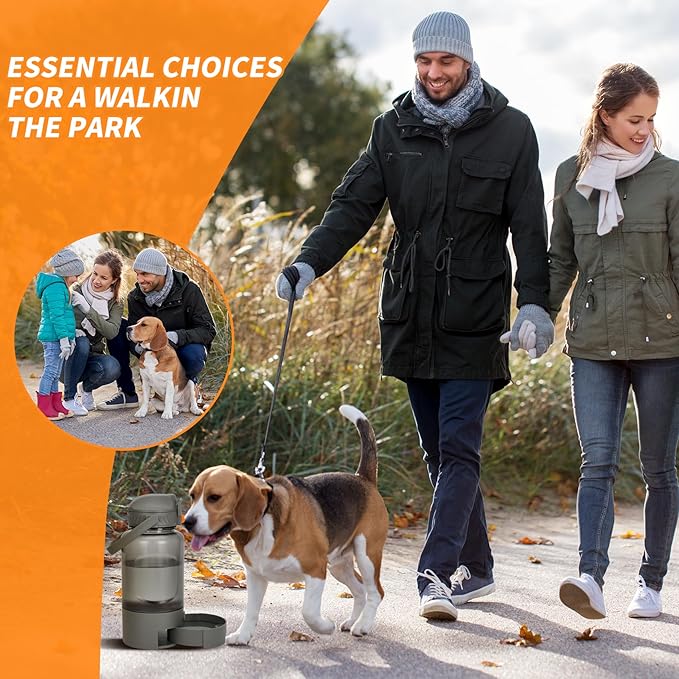 50oz Dog Water Dispenser Portable，Dog Water Bowl Dispenser for Portable Use, Allowing for Easy Hydration During Outings and Travels，Anti-Leak Design, Easy to Clean, Sturdy Material