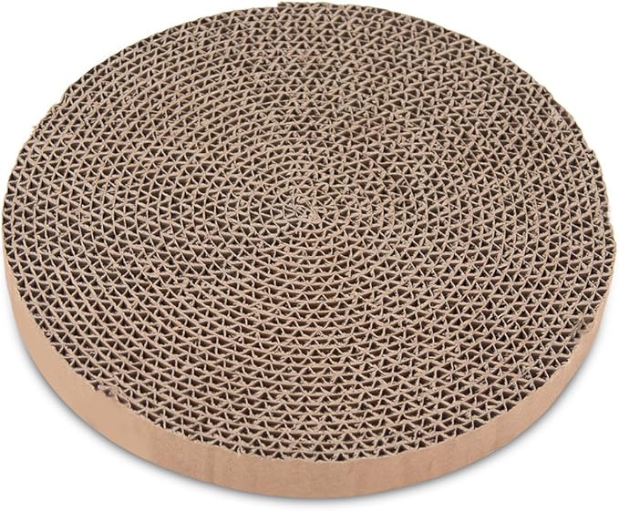 Best Pet Supplies Catify Cat Scratcher, Fun Interactive Scratchers, Posts, Poles, Claw Safe, Furniture Saver Indoor Play Support Natural Cat Behaviors Heavy Duty - 5 Pack Round
