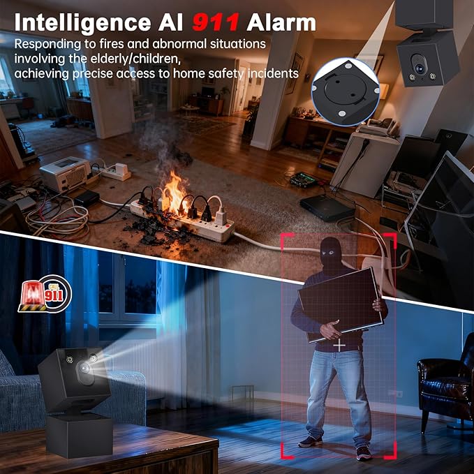 Indoor Camera - 5G&2.4G WiFi Camera for Home Security,2K Security Cameras for Dog/Pet/Baby Monitor, 360°Pan/Tilt,2-Way Audio, AI Motion Tracking,24/7 Recording,911 Alert,Color Night Vision (2PCS)