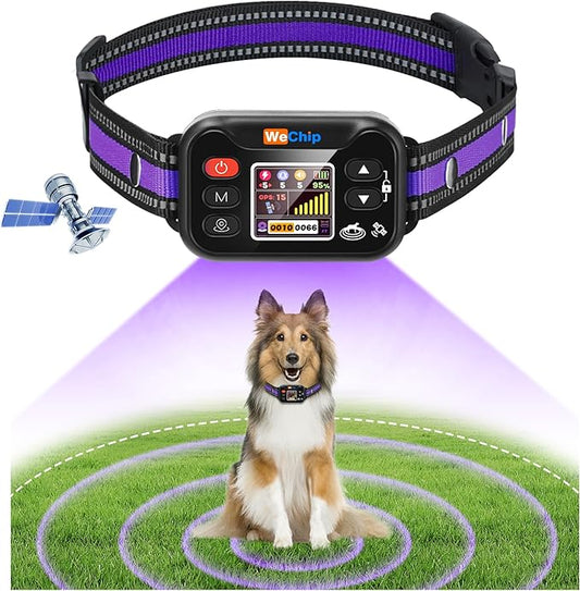 WeChip Wireless Dog Fence Collar, Adjustable 6-22 Inches, for Dogs 15-120 lbs, 3 Correction Modes