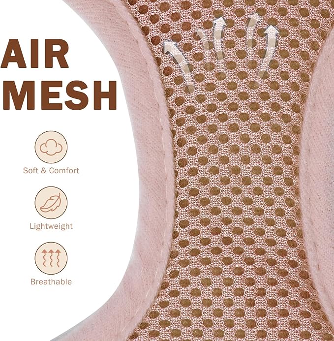 SCENEREAL No Pull Dog Harness Collar and Leash Set for Small Sized Dogs, Soft Mesh Step in Plaid Harnesses for Fall Winter, Adjustable Pet Vest for Outdoor Walking Training and Running