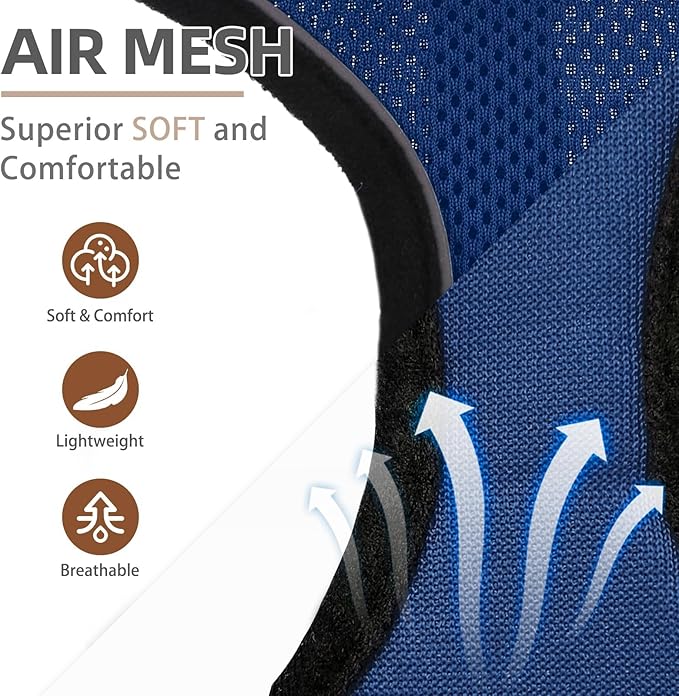 PUPTECK Soft Mesh Dog Harness and Leash Set Pet Puppy Cat Comfort Padded Vest No Pull Harnesses, Solid NavyBlue, XS