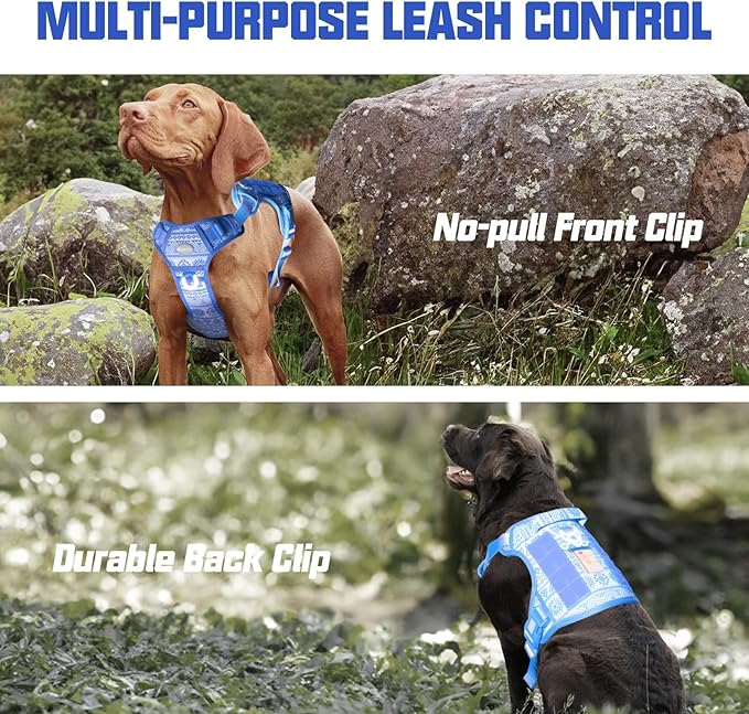 AUROTH Tactical Dog Harness for Large Dogs No Pull Adjustable Pet Harness Reflective K17 Working Training Easy Control Pet Vest Military Service Dog Harnesses