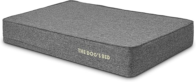 The Dog’s Bed Orthopedic Memory Foam Dog Bed, Large Grey Linen, Pain Relief for Arthritis, Hip & Elbow Dysplasia, Post Surgery, Lameness, Supportive, Waterproof Washable Cover, Veterinary Approved