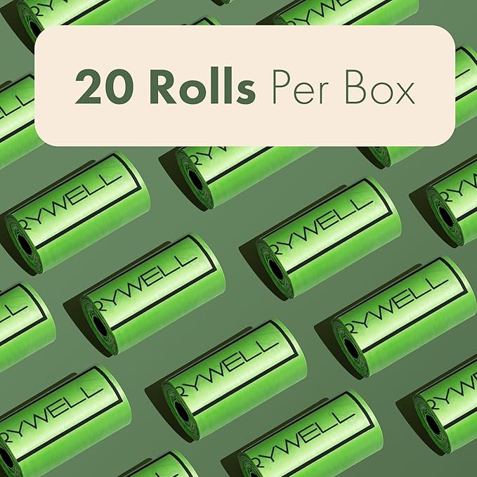 Dog Poop Bag Rolls 300 Count, Not-Made In China, Biodegradable, Leak Proof and Extra Thick Refill Bags For Dogs and Cats, Unscented Earth Friendly Waste and Doggy Litter Bag