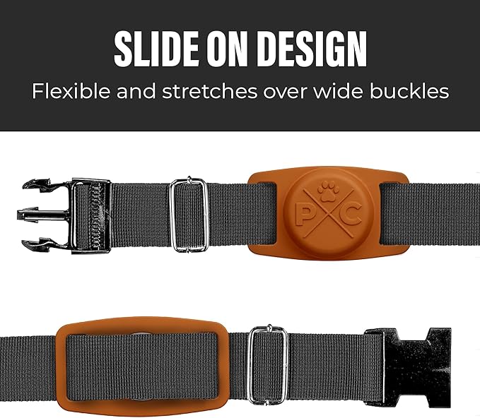 Pup Culture AirTag Dog Collar - Extra-Durable, Lightweight, Protective Case - Track Pets with Apple AirTag