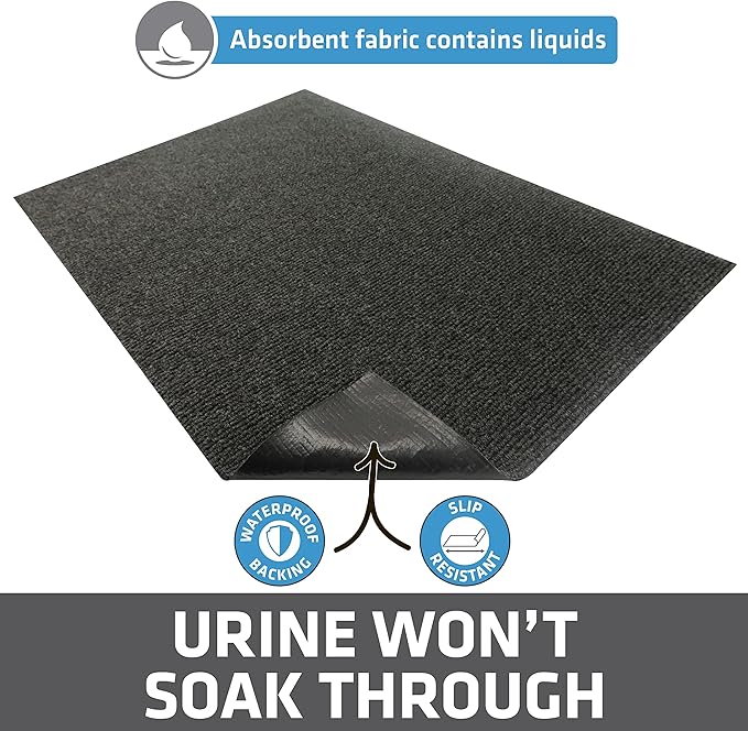 Drymate Jumbo XXL Cat Litter Trapping Mat, Traps Mess from Box, Waterproof Urine-Proof, Machine Washable, Ultra Soft on Paws & Absorbent, Kitten Supplies (USA Made, Recycled Content)(30x45)(Dark Grey)