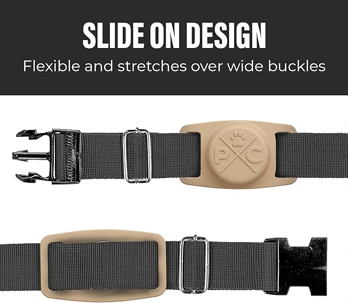 Pup Culture AirTag Dog Collar | Durable & Protective Dog AirTag Holder - Track Your Pet Using Apple AirTag Technology - Dog Collar AirTag Holder -for Dogs and Cats