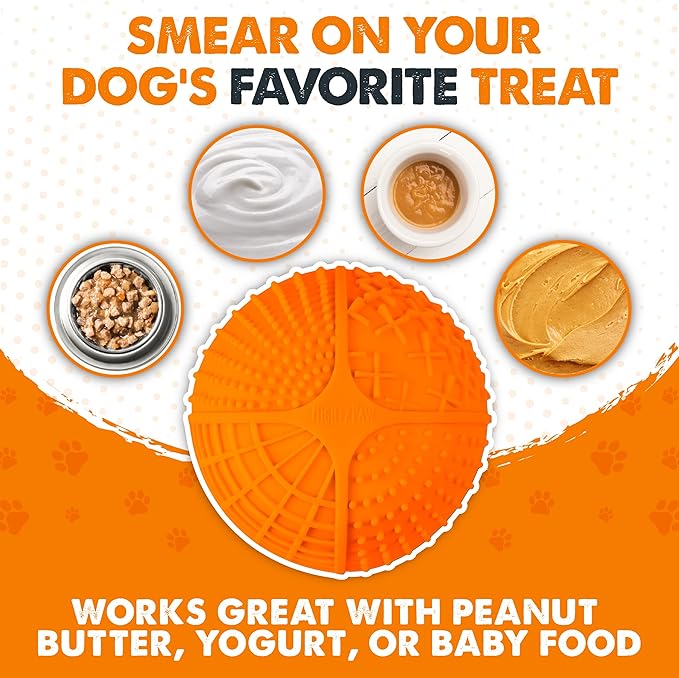 Mighty Paw Dog Slow Feeder Bowl - Interactive BPA-Free Silicone Lick Bowl for Dogs - Easy to Clean, Keeps Pets Entertained, Provides Mental Enrichment