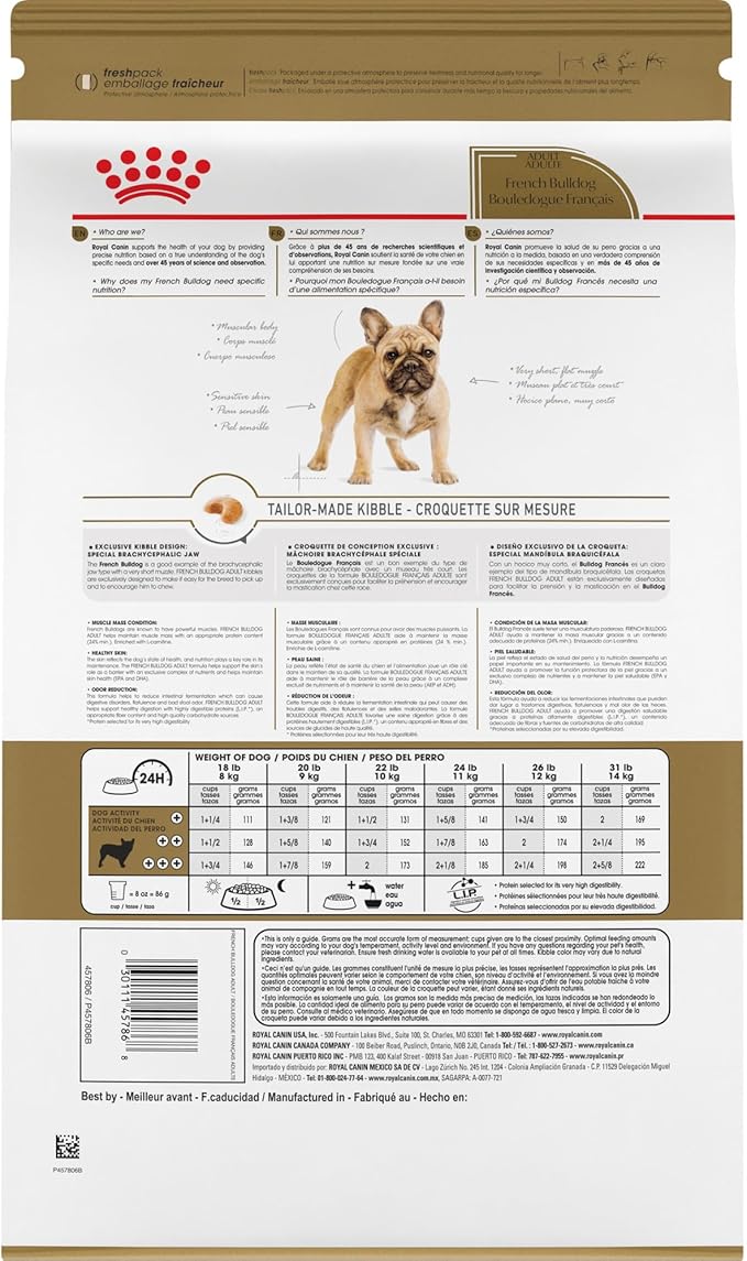 Royal Canin Breed Health Nutrition French Bulldog Adult Dry Dog Food, 6 lb Bag