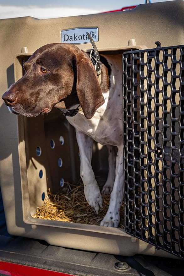 Dakota 283 Canine Rough and Tough Economy Dog Crate w/Removable Two-Way Door - Heavy Duty Outdoor Kennel for Large Breed Dogs (Coyote Granite, Large)