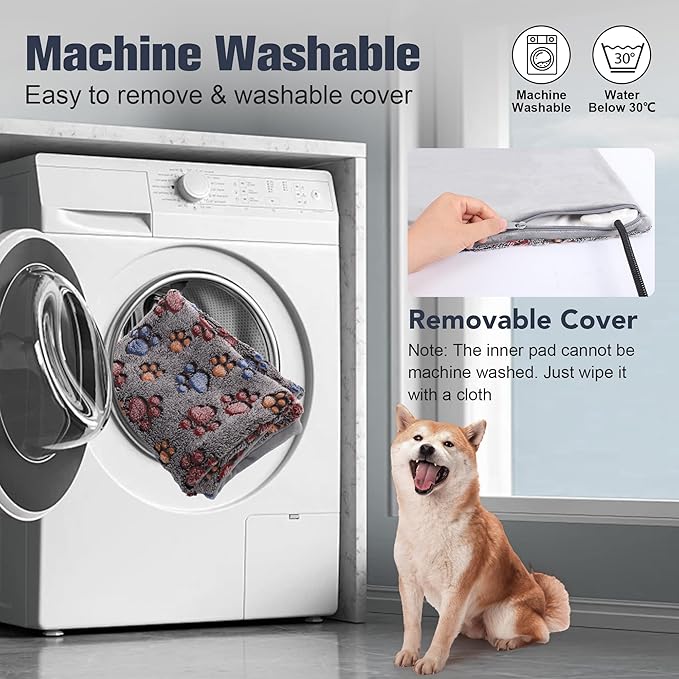 Newget Cat Heating Pad, Waterproof Pet Heating Pad for Cats Dog Indoor, 11 Adjustable Temperature Cat Warming Bed Mat with Timer, Indoor Heated Bed with Chew Resistant Cord (M: 28'' L X 18'' W)