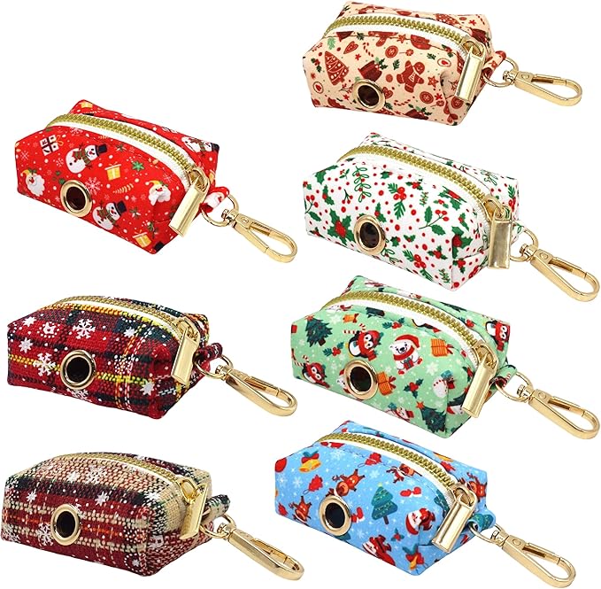 Custom Dog Collar with Name, Optional Dog Leash Airtag Holder and Bow Tie,Personalized Dog Collars for Small Medium Large Dogs,Cute Collar for Male Female Dogs (Christmas-Series)