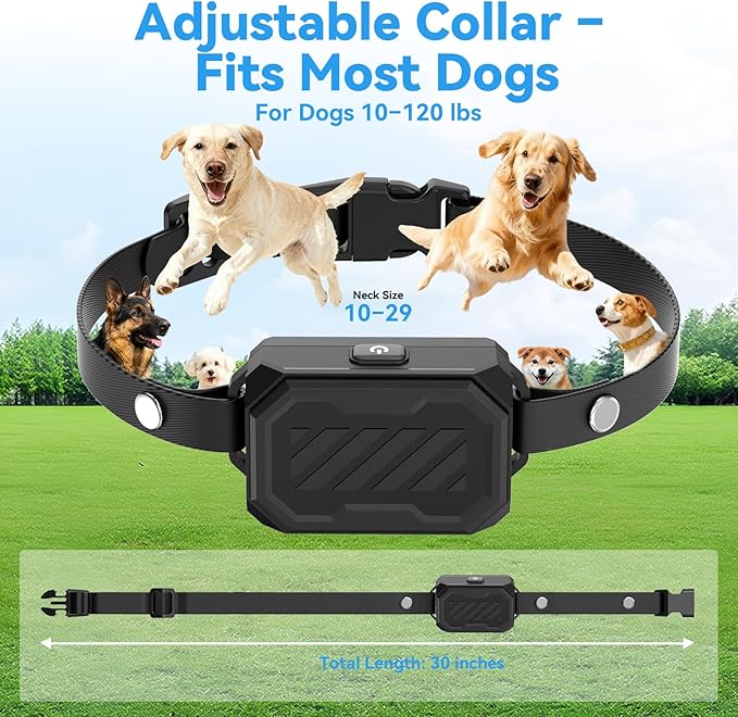 Wireless Dog Fence – Precise Signal 3-in-1 Boundary, Training & No-Go Zone System, Waterproof Collar, 10–120 ft Adjustable Range, 2600 ft Remote, for Indoor & Yard Use, Fits 10–120 lb Dogs