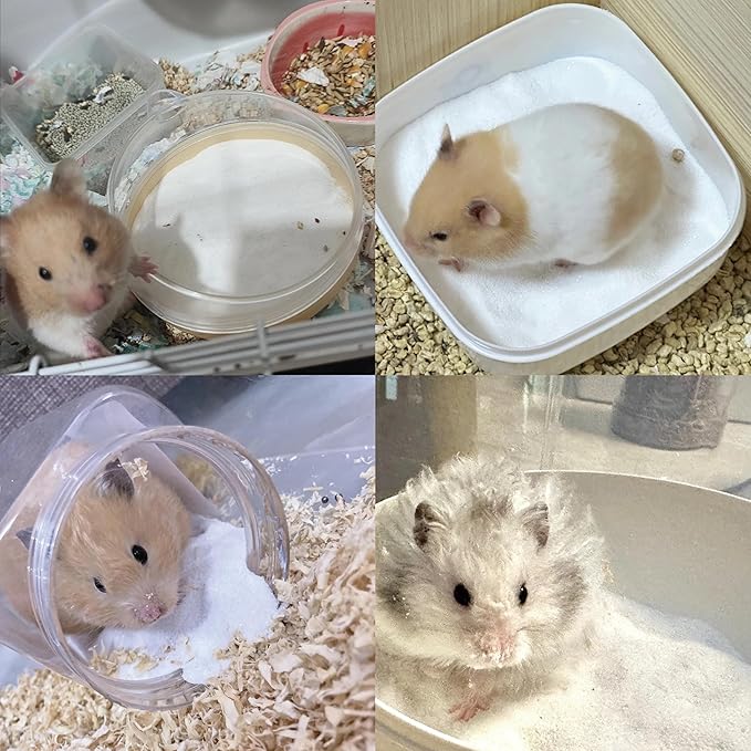 Meow&Woof Bath Sand for Hamster 2.2 lbs Dust Free Desert Sand or Potty Litter Sand for Chinchillas Gerbil Syrian Mice Small Animals Trial Version 2.2 Lbs