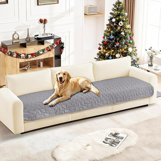 Waterproof Couch Covers for Pets, Waterproof Dog Bed Cover, Anti-Slip Soft Dog Blankets, Couch Cover for Dogs Washable, Pet Blanket for Puppy Large Dogs Cat (30x70 Inch, Light Grey)