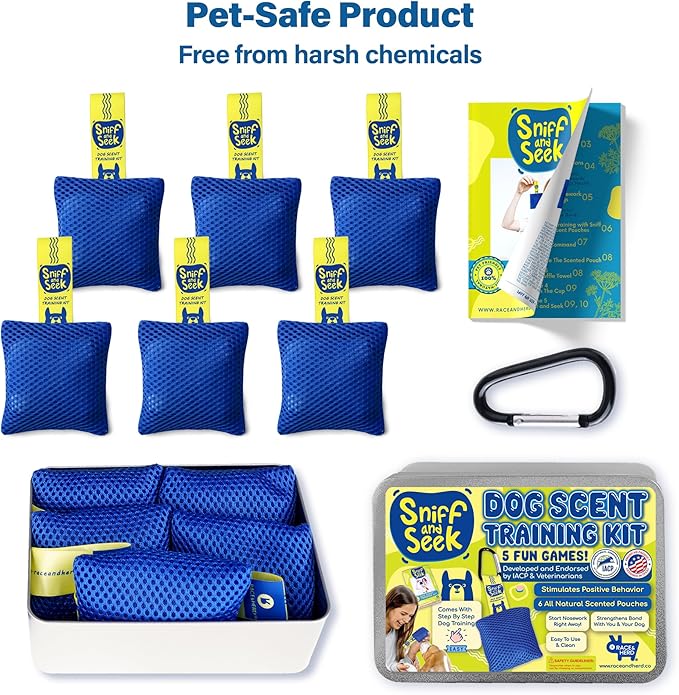 Race&Herd Original Dog Scent Training Kit, Scent Work Training Kit for Dogs - Nosework for Dog Mental Stimulation Agility Training Equipment for Dogs, Brain Games Smell Training Kit for Loss of Smell