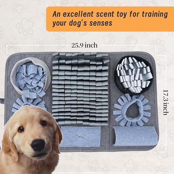 Dog Sniffing Mat, Interactive Dog Puzzle Toy, Stress Relief, Enriches Feeding Games The Sniffing mat Helps Slow Down Eating Speed and Keeps Dogs Busy