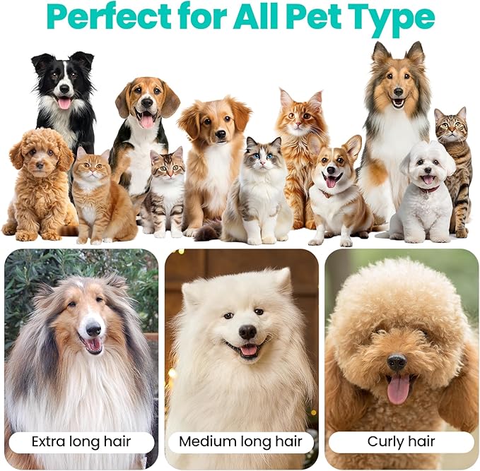 Neakasa P1 Pro Pet Grooming Vacuum Suction 99% Pet Hair, Dog Grooming Kit with 5 Professional Grooming Shedding Tools for Dogs Cats and Other Animals