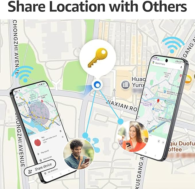 Smart Tags-4 Pack for Android Tracker Tags, Bluetooth Tracker, Work with Google's Find Hub App, Item Finder for Keys, Item Locator for Wallet, Suitcases, Pets (Multicolored)