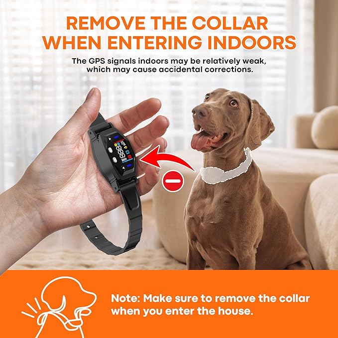 GPS Wireless Dog Fence System: Invisible Fence for Dogs with UBLOX Chip, 4-Zone Progressive Correction & 3 Modes GPS Dog Collar, 25-999 Yards Range, IPX7 Waterproof