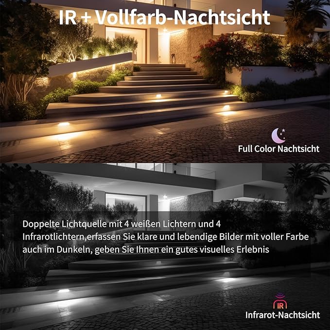 VSTARCAM 1080P One Lens Indoor Security Cameras Wireless WiFi, Color Night Vision, Motion Detection, Two-Way Audio