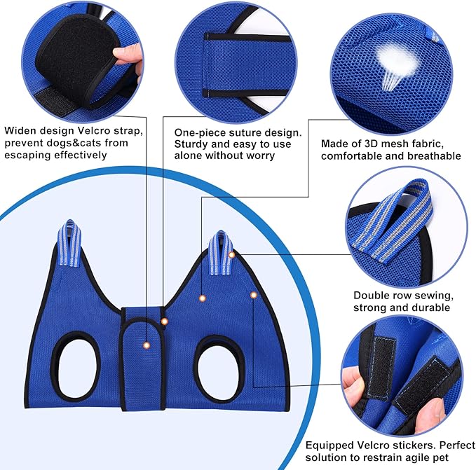 Dog Grooming Hammock XL Size Hanging Harness for Nail Clipping/Trimming, Dog Hammock for Nail Trim with Clipper, Groomin Sling Holder Hanger Wide Strap Sewed