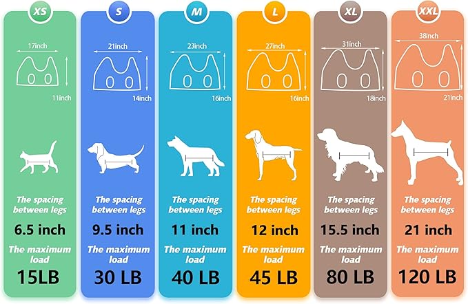 Dog Grooming Hammock Harness for Nail Trimming (L 50lb), Dog Sling Holder Hanger for Clipping Nails