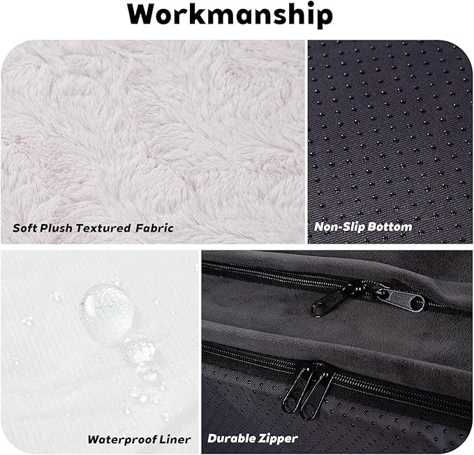 Orthopedic Dog Bed Couch for Large Sized Pets with Egg Foam Support, Four-Sided Bolster Cushions, Soft Tear-Resistant Fabric, and Removable Machine Washable Plush Cover