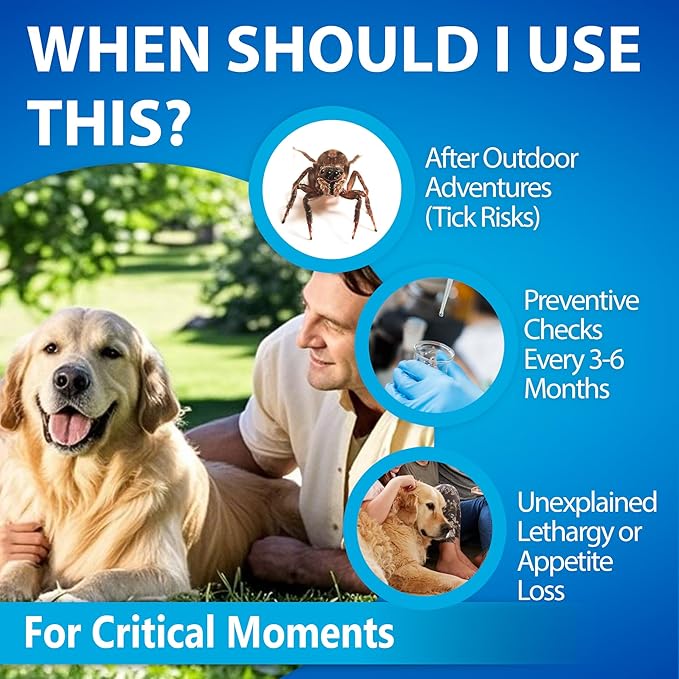 4-in-1 Dog Health Management Card 4-in-1 Canine Health Signal Analyze Common Canine Illnesses Quick and Easy at-Home Testing