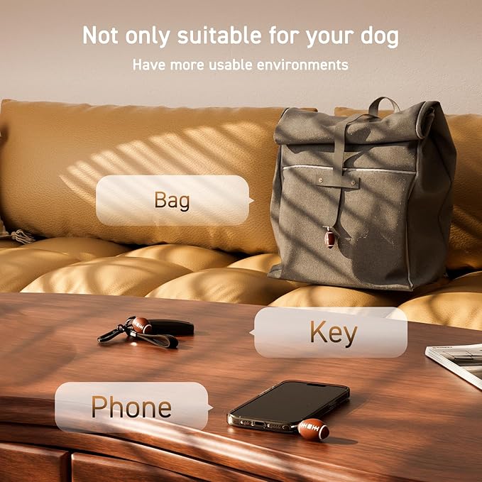 QDAN Dog Tracker, GPS Tracker for Dogs with Collar, Pet Tracker for Cat, Location Tracker, Smart Item Finder, No Charging, No Monthly Fee, IP67 Waterproof, Compatible for iOS Only
