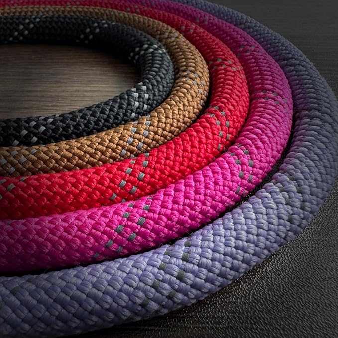 Twin Tails Leash Set - 5ft Double Handle Dog Leash and 4.5ft Lightweight Premium Rope Dog Leashes, Reflective Pet Leashes for Small Medium and Large, Dogs Kid-Friendly Family Set,