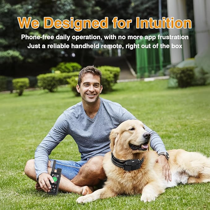 Satellite Sync GPS Wireless Dog Fence System, No Subscription & No App, 3 - in -1 Off-Grid Real-Time Pet Tracker & Electric Fence & Training Dog Collar - Works Wherever Satellites Reach