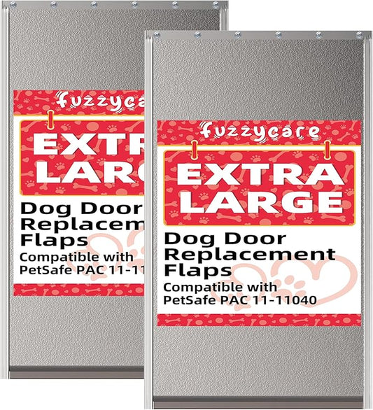 2PACK Extra Large Dog Door Replacement Flap with Screws,Doggie Door Replacement Flaps Compatible with PetSafe Freedom Doggie Doors PAC11-11040, 13 1/8" X 24 7/8", Flexible, Weather Resistant