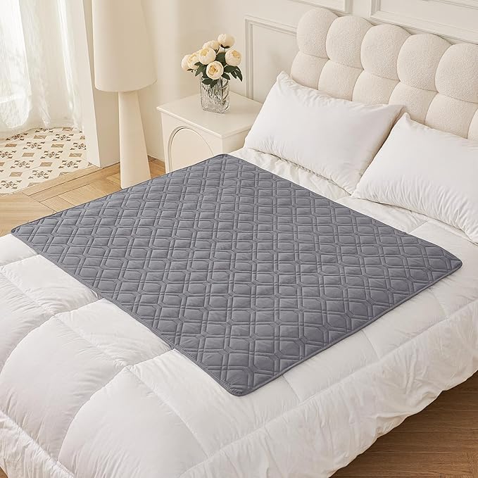 Smiry Waterproof Dog Blanket, 40x50 Inch Soft Pet Bed Cover Reversible, Washable Sofa Couch Furniture Protector for Small Medium Large Dog Puppy Cat, Geometric, Grey/Dark Grey