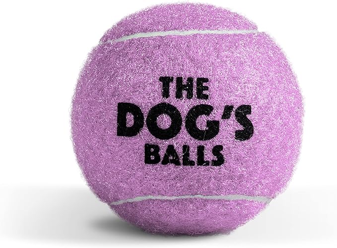 The Little Dog's Balls, Dog Tennis Balls, Lilac 6-Pack, Strong Toy for Agility Training, Puppy Training, Play, Exercise & Fetch, 1.9 Inches Diameter