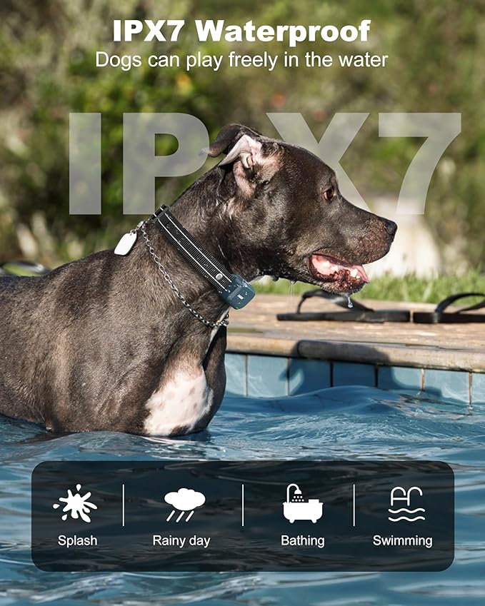 Jugbow Dog Shock Collar - 4200FT Dog Training Collar with Remote IPX7 Waterproof Electric Collar with 4 Training Modes, Security Lock, Rechargeable e-Collar for All Breeds, Sizes Cyan Blue