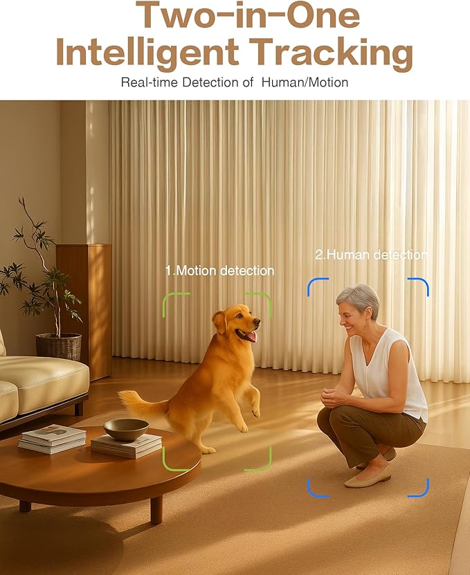 NGTeco Two Way Video Calling Camera, Elderly Baby Pet Monitor 4MP HD Indoor, Dual-Band WiFi (2.4/5GHz), 2.8" Screen, One-Touch Call, Motion Detection & Physical Lens Cover