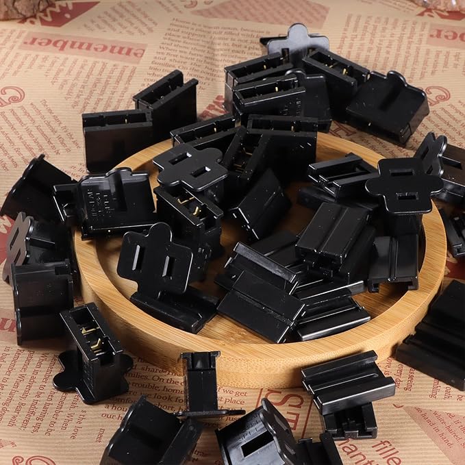 Female Vampire Plug - 25PCS SPT-2 Black Electric Plugs for Christmas Light Strings & Lamps and DIY Projects