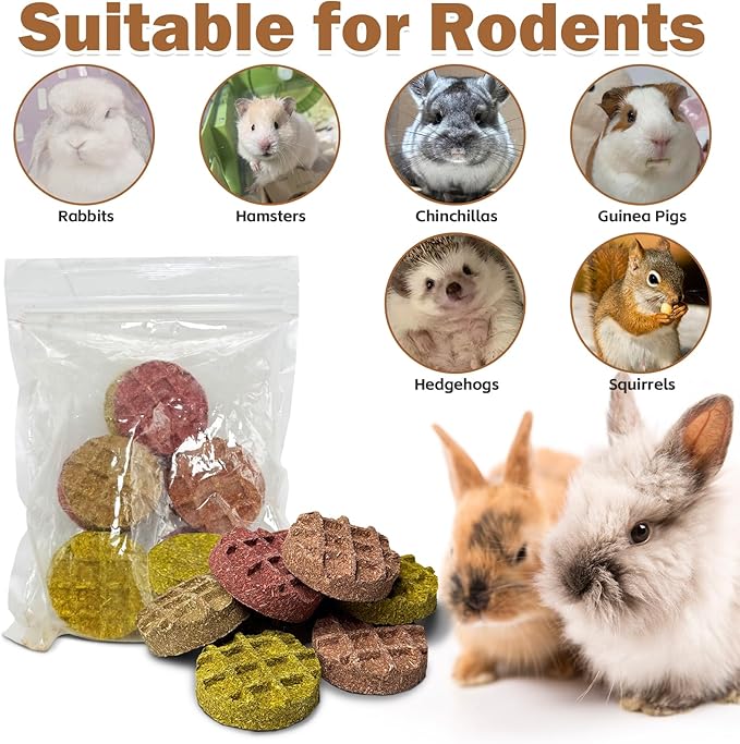 PINVNBY 10PCS Bunny Chew Toys Small Animal Molar Snacks for Teeth Rabbit Treats for Hamster, Chinchilla, Guinea Pig, Squirrels, Gerbils and Small Animals