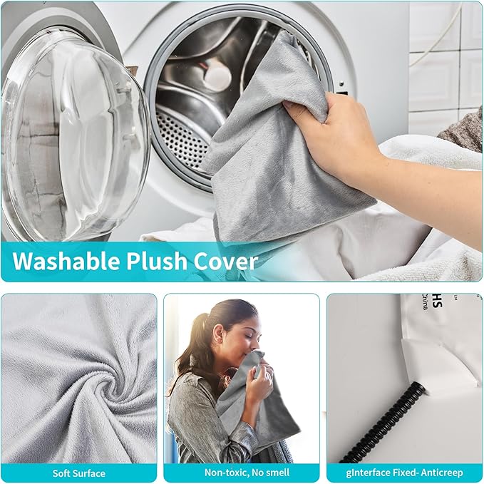 Pet Heating Pad, 6 Adjustable Temperature Indoor Heated Pad with Timer, for Cats and Dog with Chew Resistant Cord (L: 35" x 24")