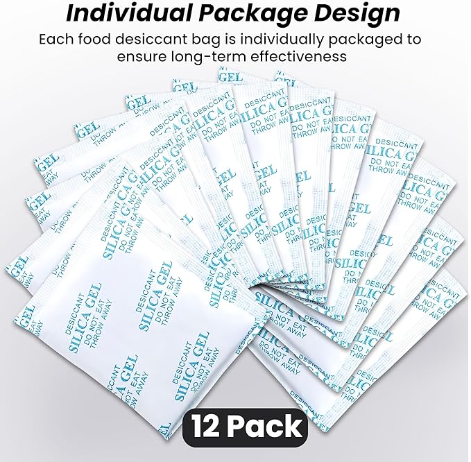Pet Food Desiccant Bag, Replaced Desiccant for Automatic Cat dog Feeders, Keep Cat Food Dog Dry and Fresh- 12 Packs