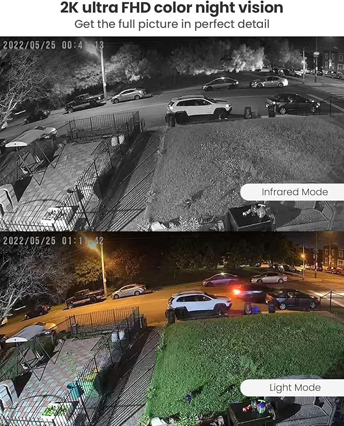 MUBVIEW Security Cameras Wireless Outdoor - 2 Pack Outdoor Camera Wireless 2K Battery Powered Security Camera Outdoor & Indoor, WiFi Home Camera with Spotlight/Siren/AI Motion Detection/2-Way Talk