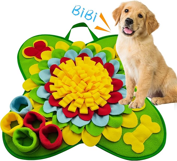 Snuffle Mat for Dogs Pet Treats Feeding for Small Medium Breed Dogs Non-Slip Interactive Dog Puzzle Toys Encourages Natural Foraging Skills
