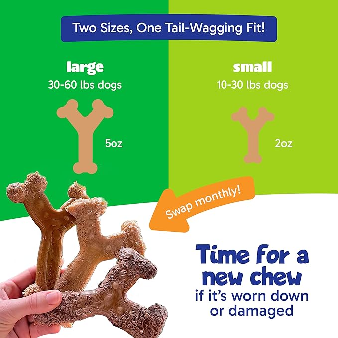 Chew'ems Durable Chewy Dog Toys | Long-Lasting & Flavorful Chew Dog Toys, Large Dog Breeds | Large Dogs, Chicken-Flavored