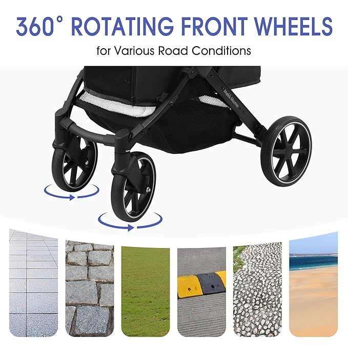 pet Stroller, Suitable for Small and Medium-Sized Dogs, Advanced Four-Wheel Suspension, Detachable Handbag, Lightweight Aluminum Frame, one Click Folding, Suitable for Outdoor Travel - Black