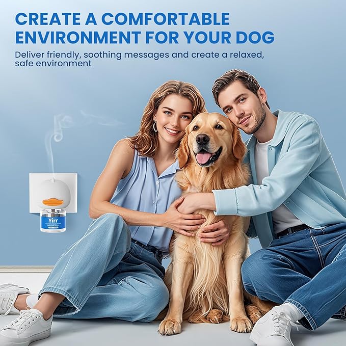 Dog Calming Diffuser, 6 in 1 Puppy Pheromones Calming Diffuser, Relaxing Pheromone for Dogs Relief Stress Anxiety Fighting Scratching Barking, Help Train Dog to Pee, 3 Diffuser 3 Refill(48ml)