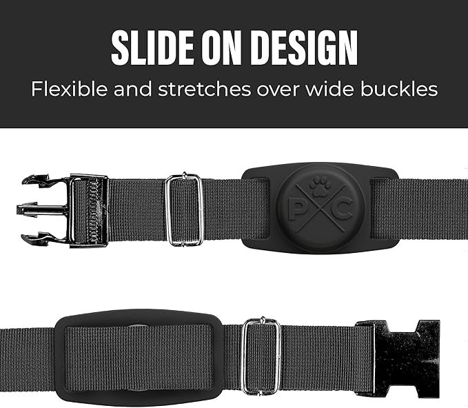 Pup Culture AirTag Dog Collar | Durable & Protective Dog AirTag Holder - Track Your Pet Using Apple AirTag Technology - Dog Collar AirTag Holder -for Dogs and Cats